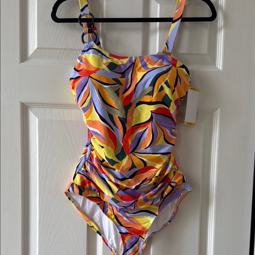 Anne Cole Asymmetrical Swimsuit sz 10 - Picture 2 of 10